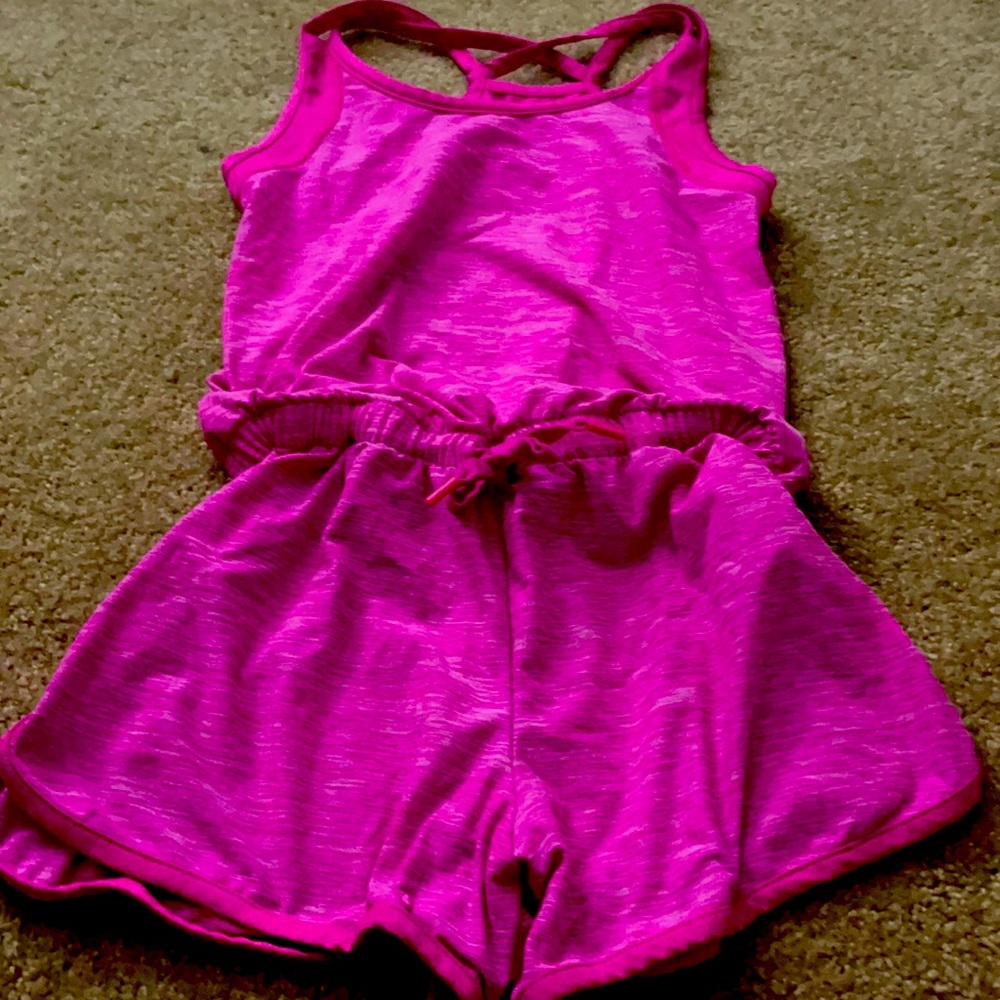 Girls pink jumpsuit